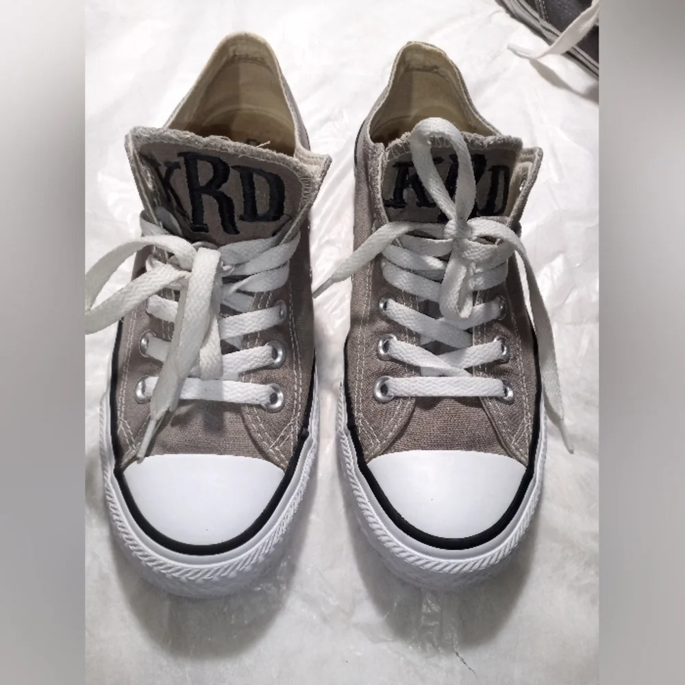 Converse Gray and White Low-Top Sneakers